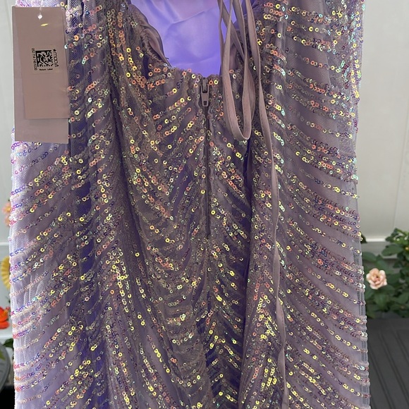 B. Darlin - Juniors' Purple Sequin Prom Gown - Size 15/16 - Picture 10 of 16